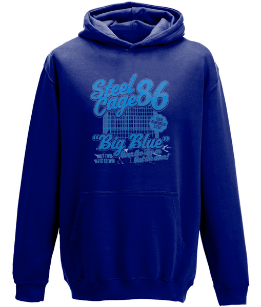 Steel Cage Big Blue Hoodie Finishing Move